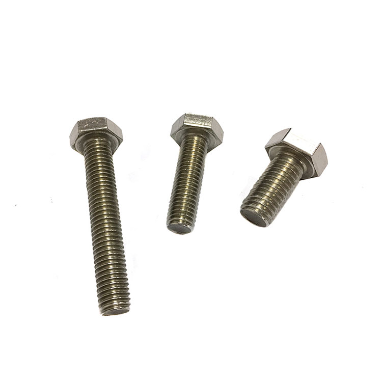 DIN933 ASME B18.2.1 उच्च गुणस्तरको स्टेनलेस स्टील 304 316 316L A2 A4 हेक्स बोल्ट